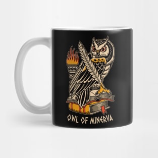 Owl of minerva tatto Mug